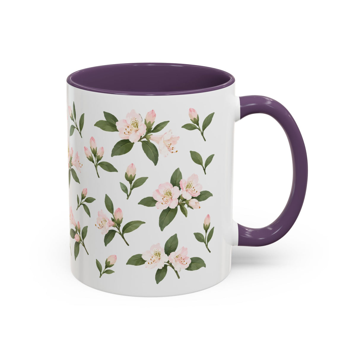 West Virginia Rhododendron Mug, State Flower Floral Coffee Cup, 11oz Botanical Gift