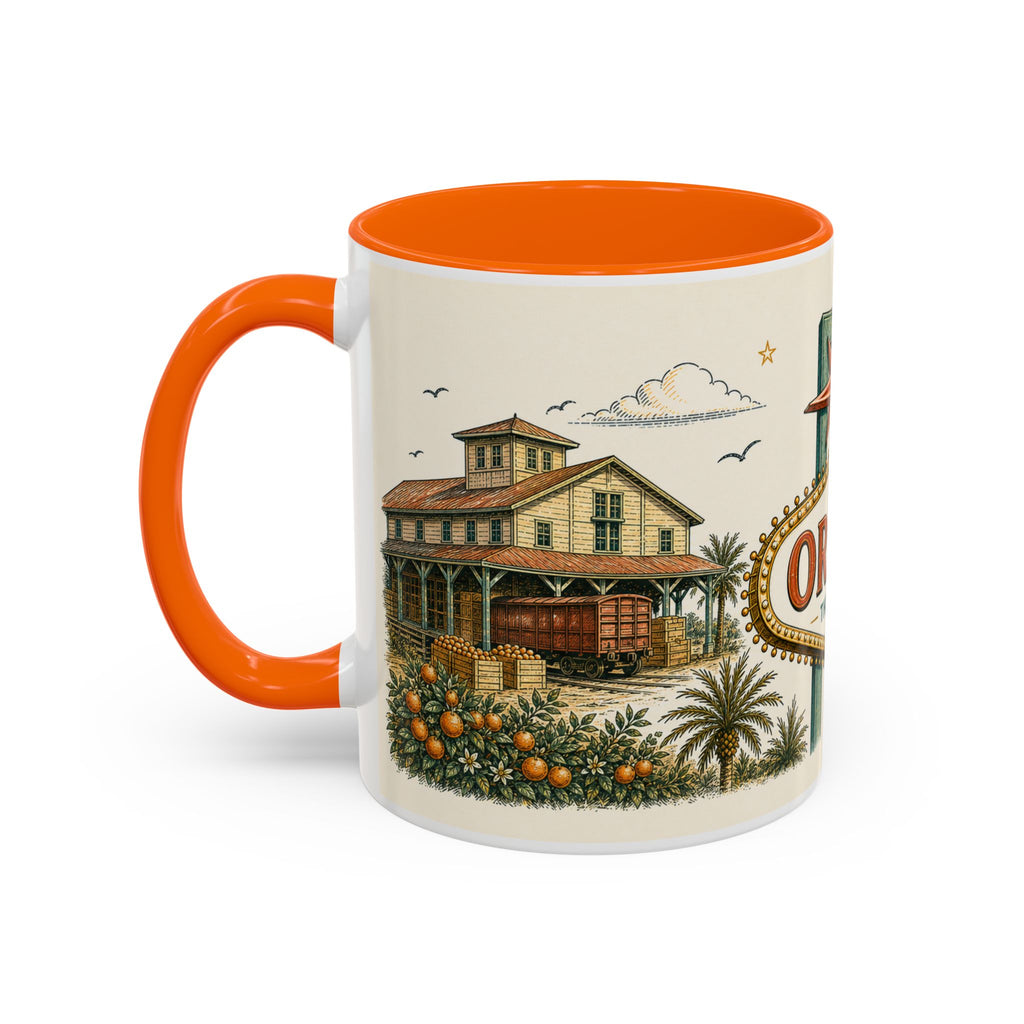 Orlando Coffee Mug | United States Travel Souvenir | Vintage Illustrated City Gift | 11 oz 15 oz Accent Mug