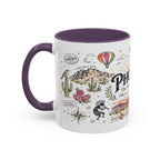 Phoenix Coffee Mug | Arizona Souvenir City Gift | Accent Color Ceramic 11oz 15oz