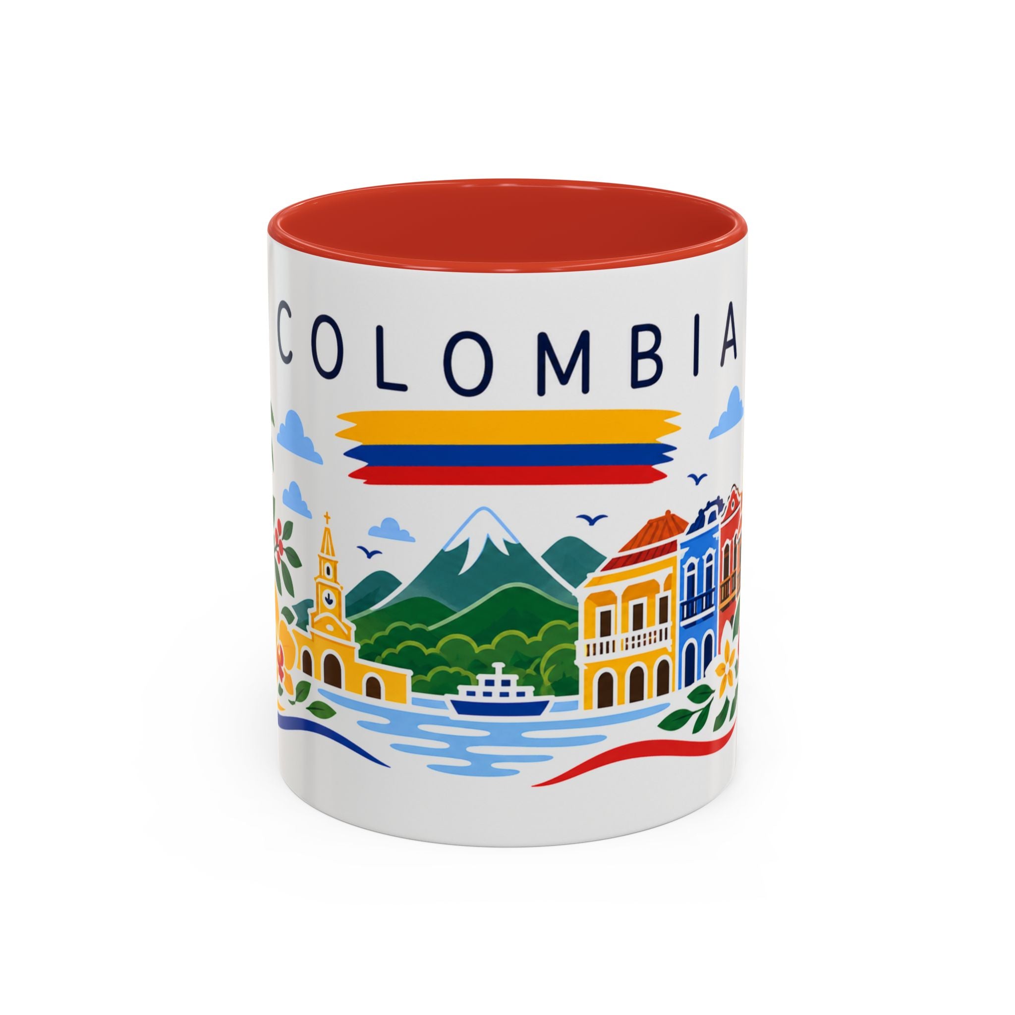 Colombia Coffee Mug | Travel Souvenir Accent Mug | Country Gift Ceramic Cup 11oz 15oz