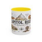 Capitol Reef National Park Coffee Mug | Utah Sandstone Canyon Hiking Gift | Accent Color Ceramic 11oz 15oz