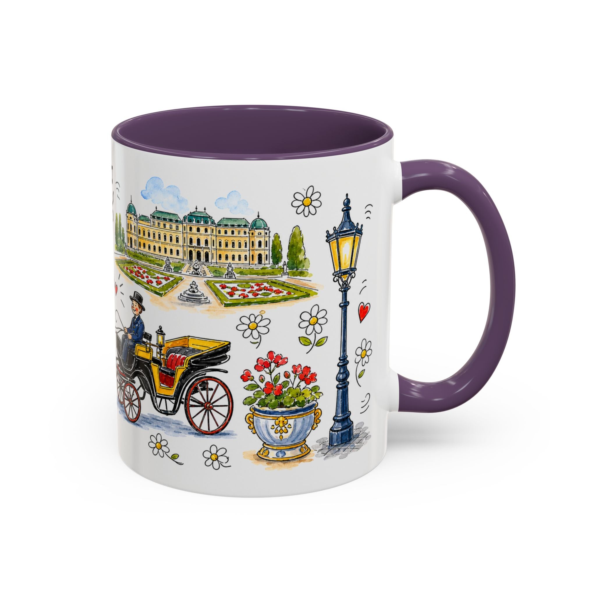 Vienna Travel Mug | European City Souvenir Accent Coffee Mug | 11oz 15oz Ceramic Cup
