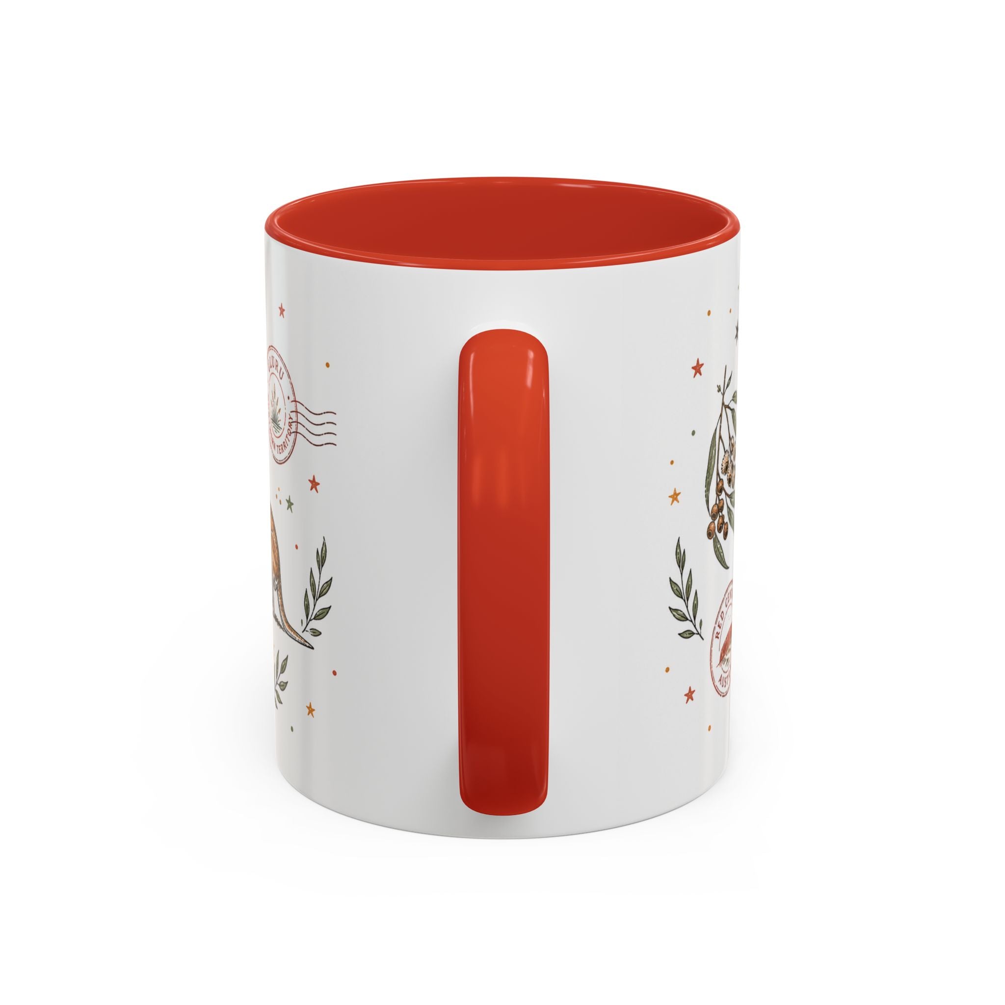 Uluru Coffee Mug | Travel Destination Souvenir Gift | Accent Color Ceramic 11oz 15oz