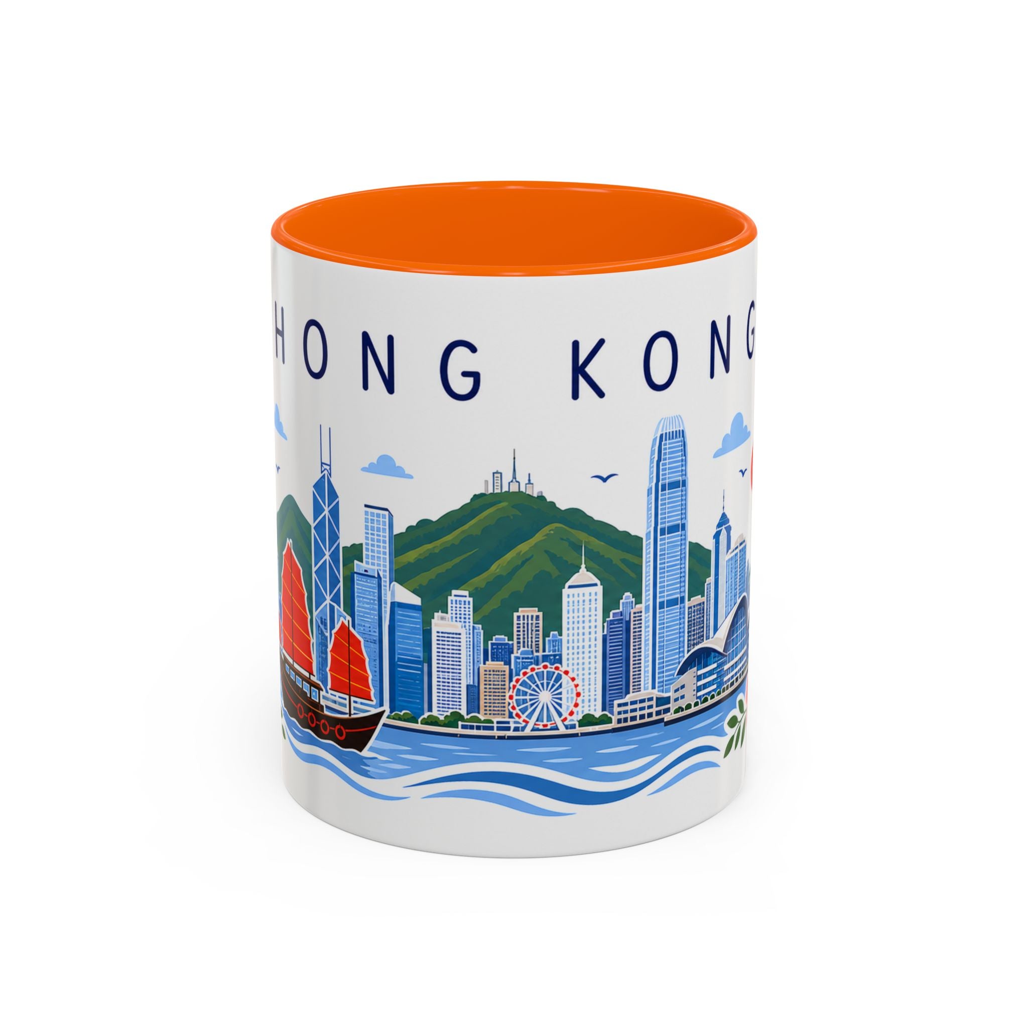 Hong Kong Coffee Mug | Travel Souvenir Accent Mug | Place Gift Ceramic Cup 11oz 15oz
