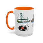Detroit Illustrated Travel Mug | City Souvenir Accent Coffee Mug | 11oz 15oz Ceramic Cup