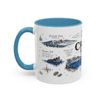 Crater Lake National Park Coffee Mug | Oregon Volcano Blue Lake Hiking Gift | Accent Color Ceramic 11oz 15oz