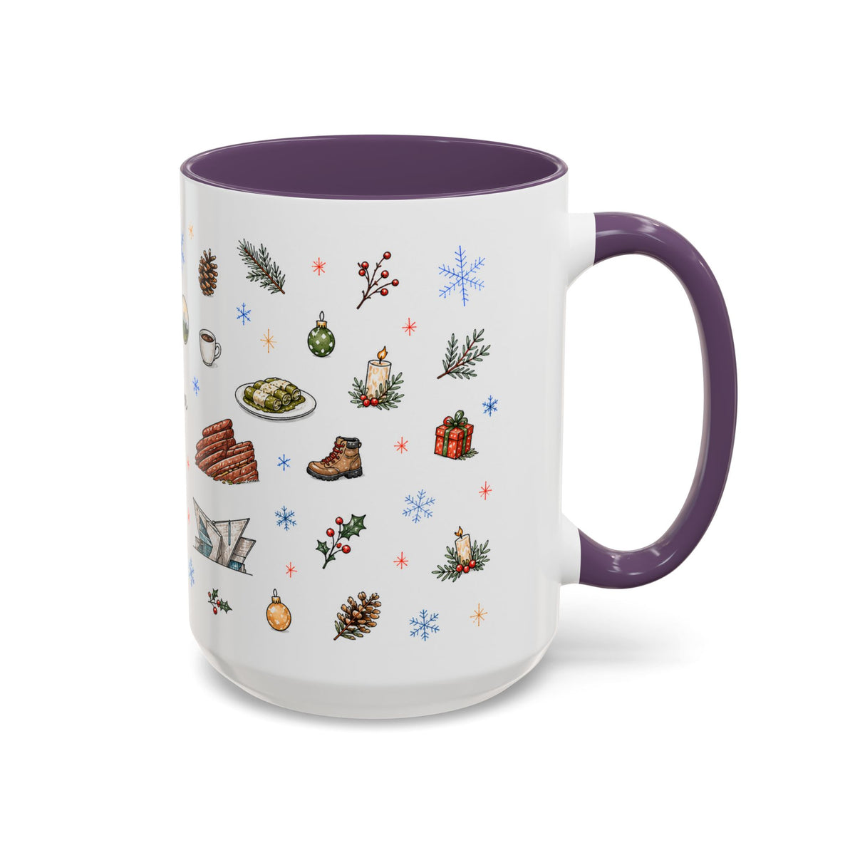 Denver Christmas Mug | Watercolor City Souvenir, Holiday Travel Gift (11oz/15oz)
