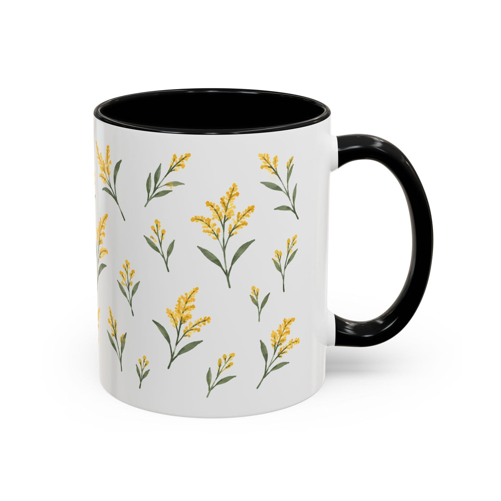 Nebraska Goldenrod Mug, State Flower Floral Coffee Cup, 11oz Botanical Gift