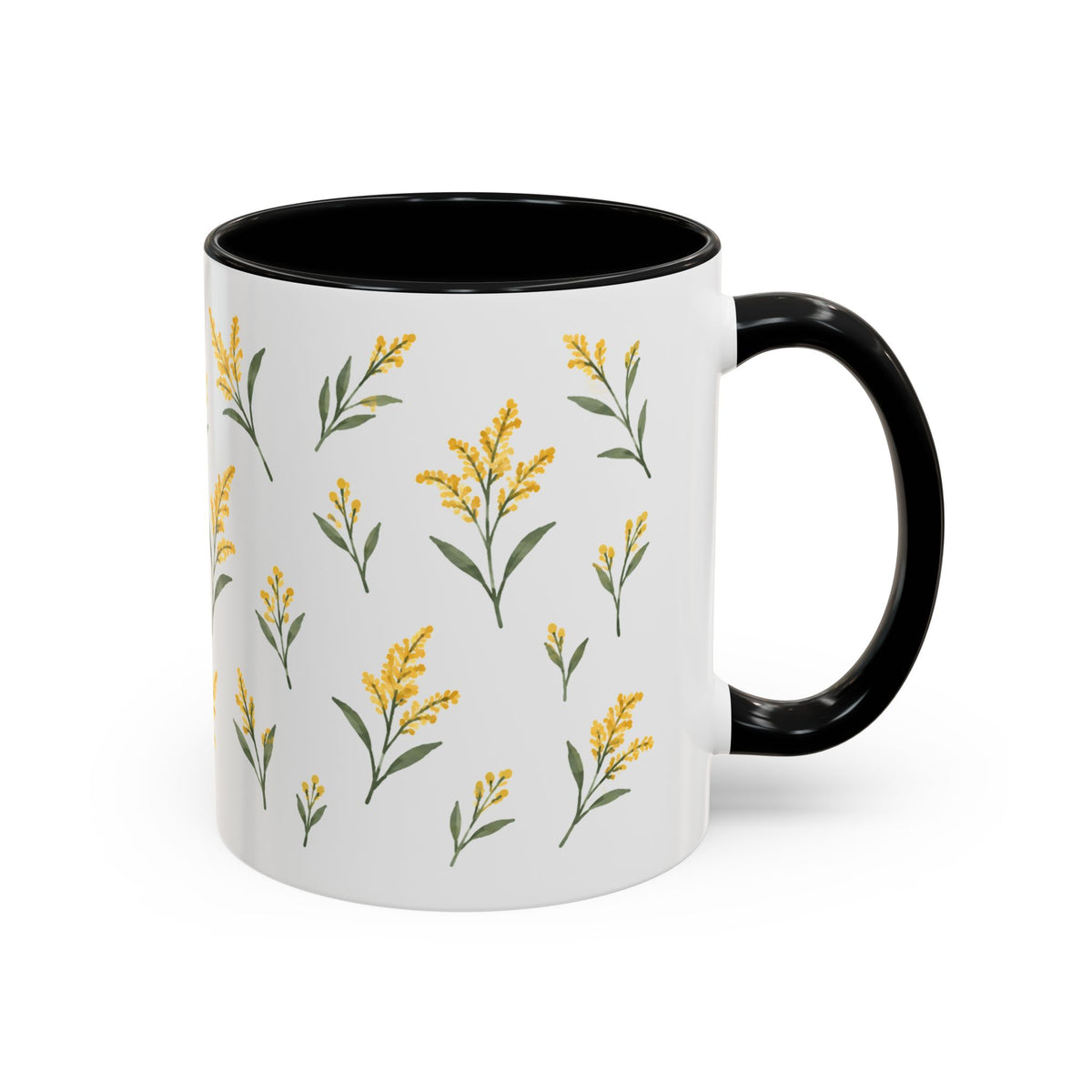 Nebraska Goldenrod Mug, State Flower Floral Coffee Cup, 11oz Botanical Gift