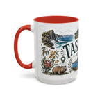 Tasmania Coffee Mug | Travel Destination Souvenir Gift | Accent Color Ceramic 11oz 15oz