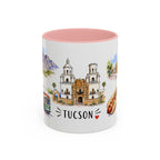 Tucson Illustrated Travel Mug | City Souvenir Accent Coffee Mug | 11oz 15oz Ceramic Cup