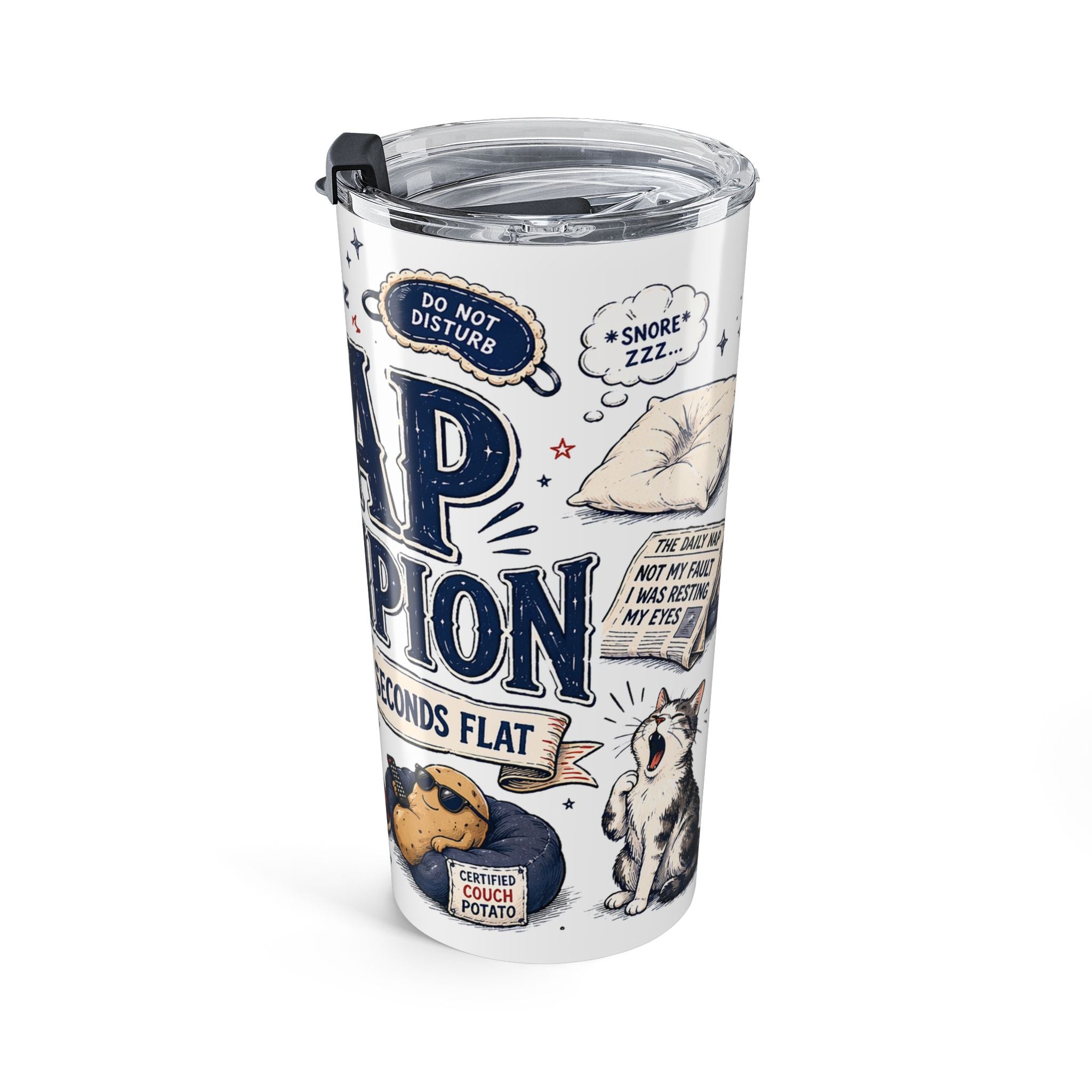 Nap Champion 20oz Tumbler | Father's Day Gift for Dad | Insulated Stainless Steel Travel Cup