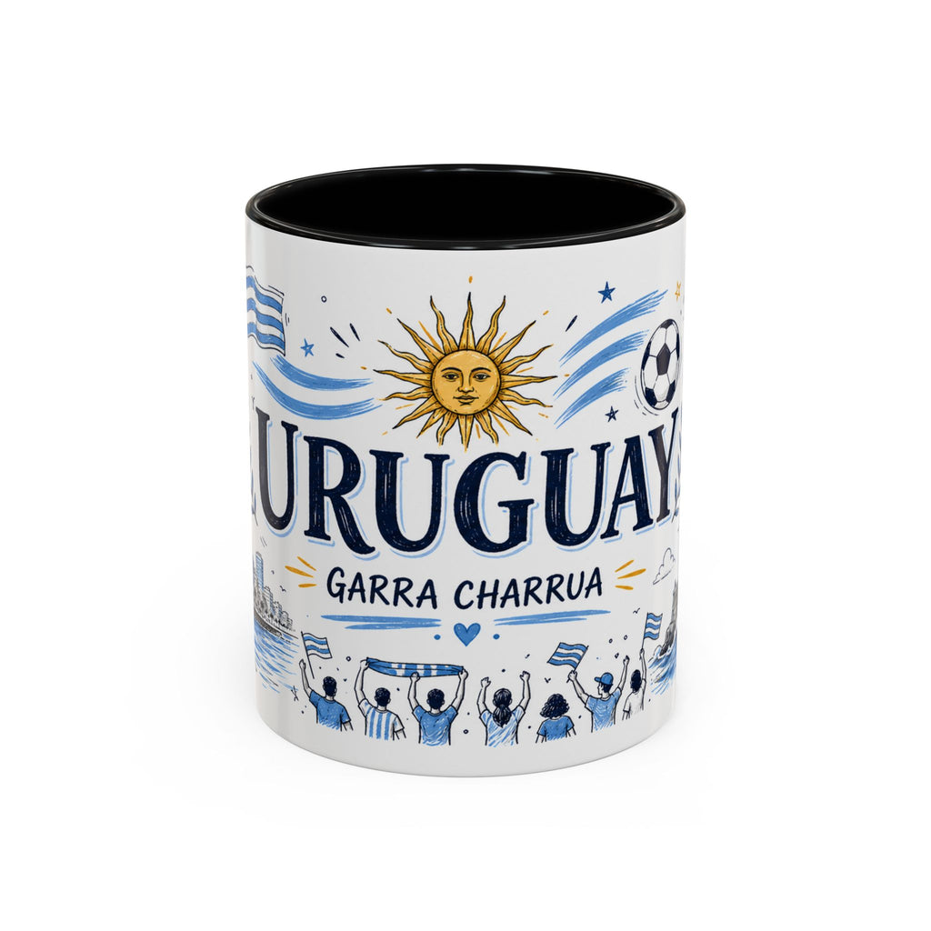 Uruguay Soccer Coffee Mug | World Cup Fan Gift | Accent Color Ceramic 11oz 15oz Match Day Cup
