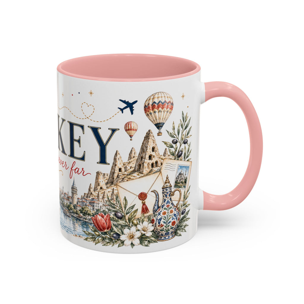 Turkey Home Country Mug | Moving Away Gift | Long Distance Friendship | 11 oz 15 oz Accent Mug
