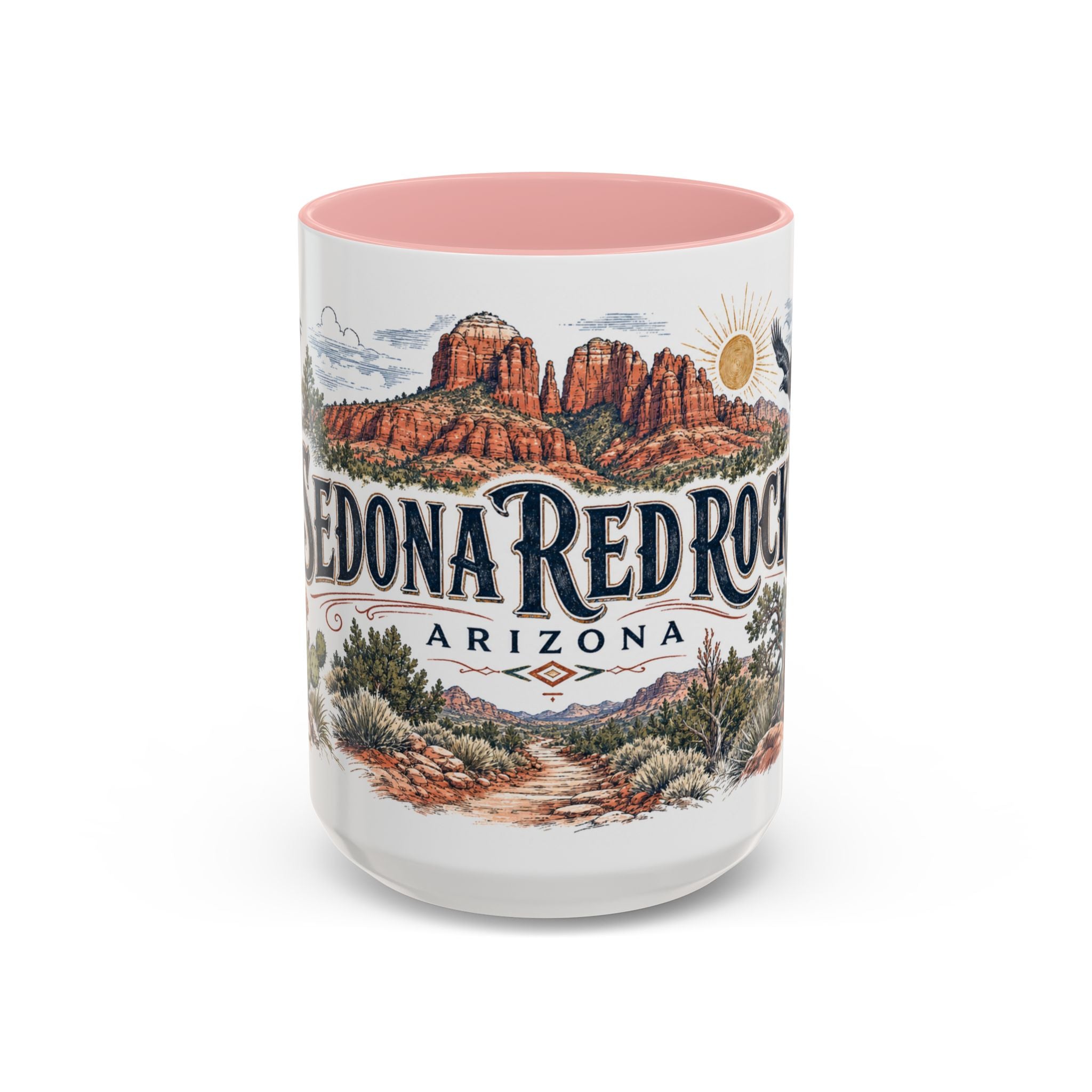 Sedona Red Rocks Mug, Arizona Travel Souvenir, Bucket List Gift, Accent Ceramic Coffee Mug 11oz 15oz