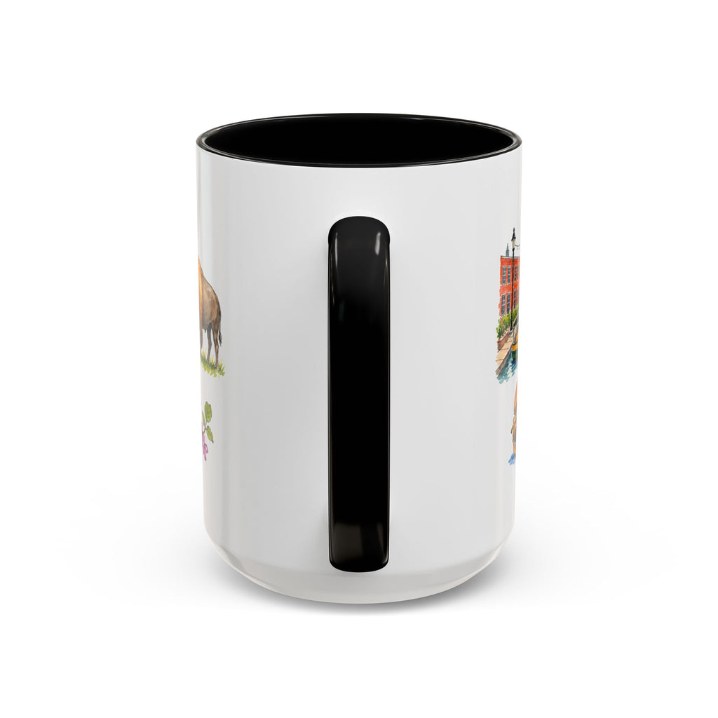 Oklahoma City Illustrated Travel Mug | City Souvenir Accent Coffee Mug | 11oz 15oz Ceramic Cup