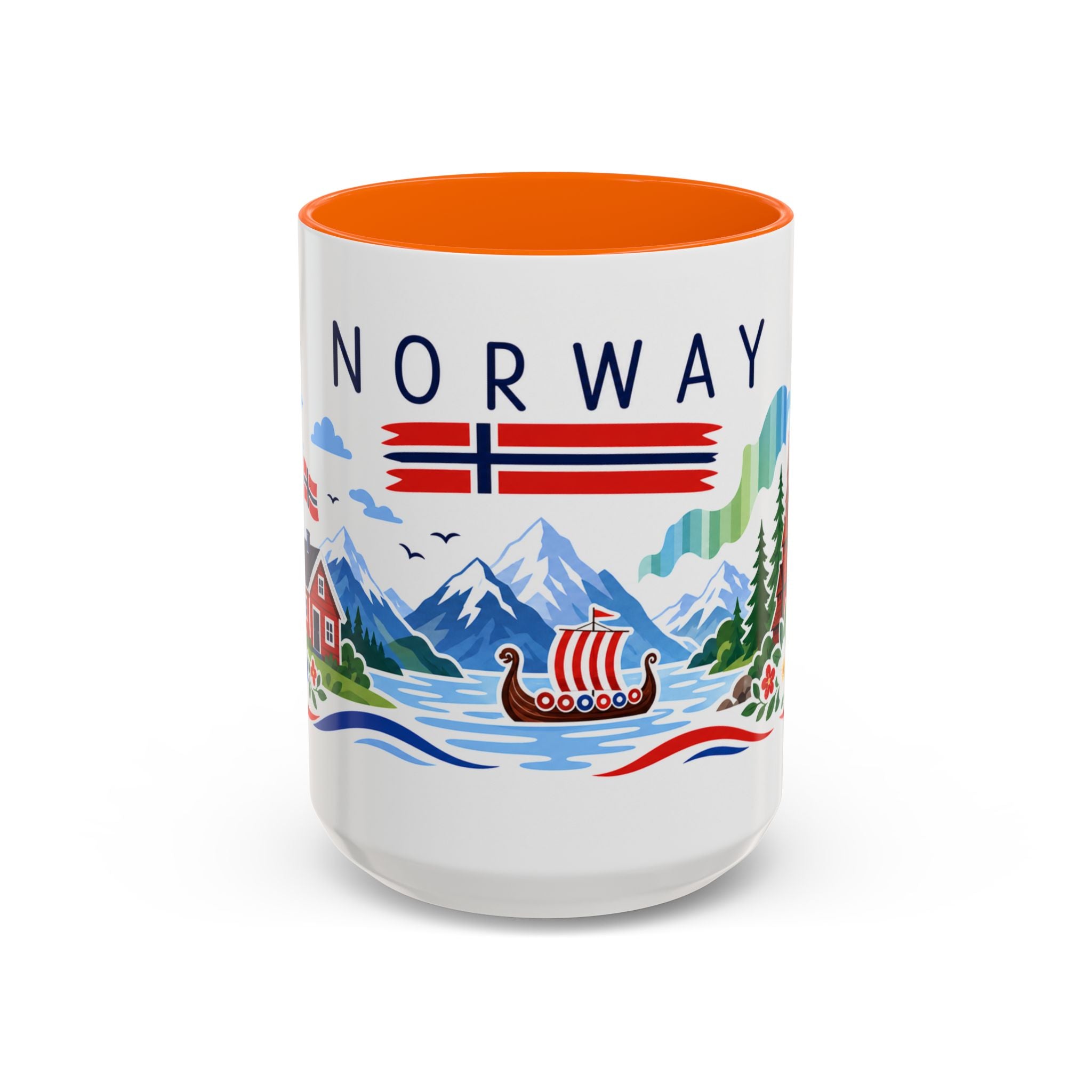 Norway Coffee Mug | Travel Souvenir Accent Mug | Country Gift Ceramic Cup 11oz 15oz