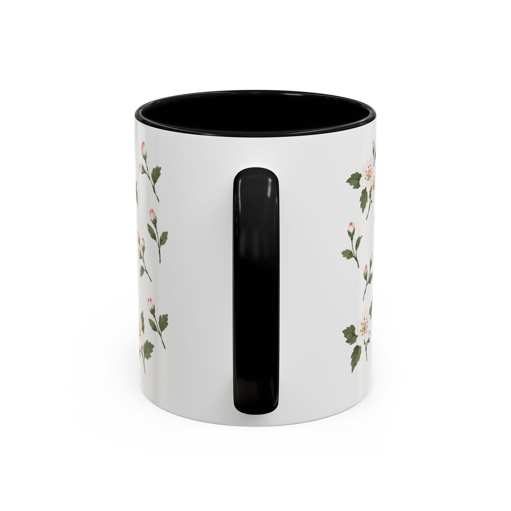 Missouri Hawthorn Mug, State Flower Floral Coffee Cup, 11oz Botanical Gift
