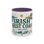 Irish West Coast Coffee Mug | Travel Destination Souvenir Gift | Accent Color Ceramic 11oz 15oz