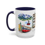 Innsbruck Illustrated Travel Mug | City Souvenir Accent Coffee Mug | 11oz 15oz Ceramic Cup