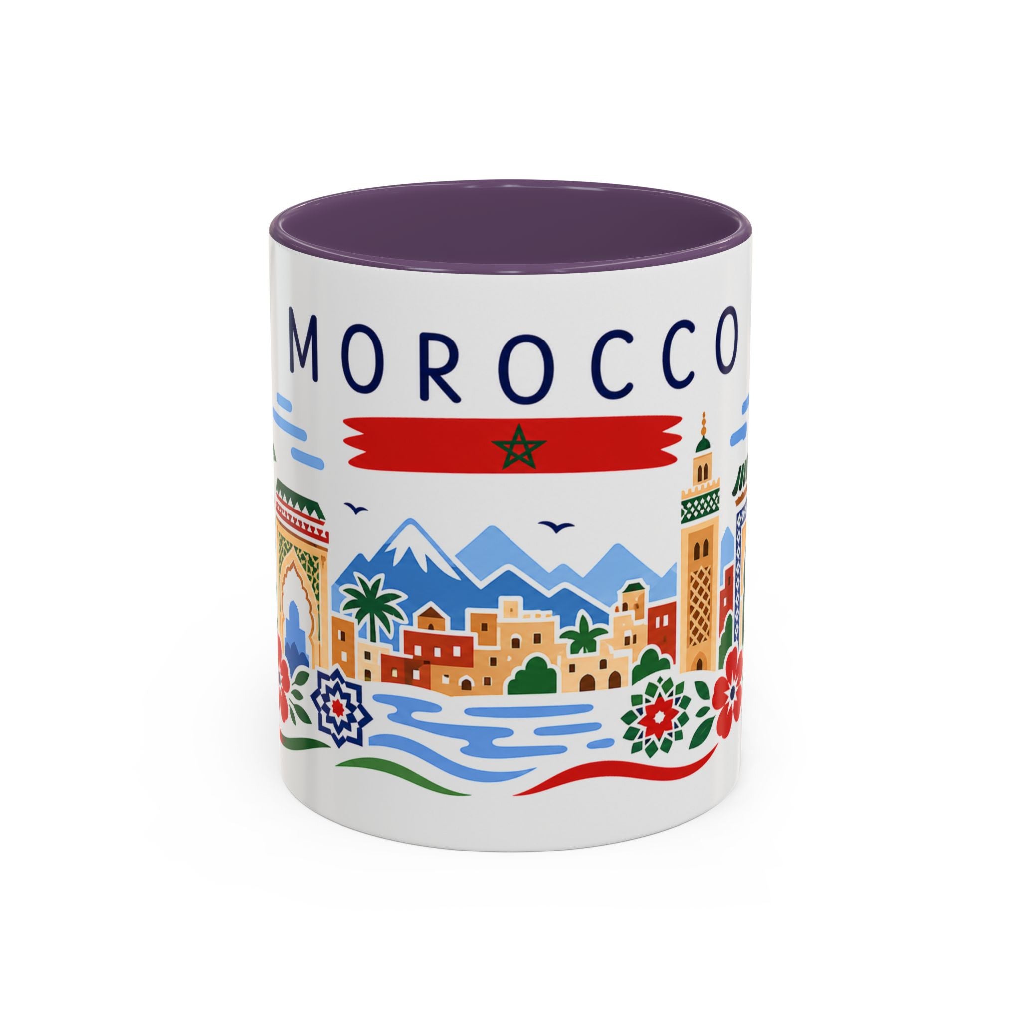 Morocco Coffee Mug | Travel Souvenir Accent Mug | Country Gift Ceramic Cup 11oz 15oz