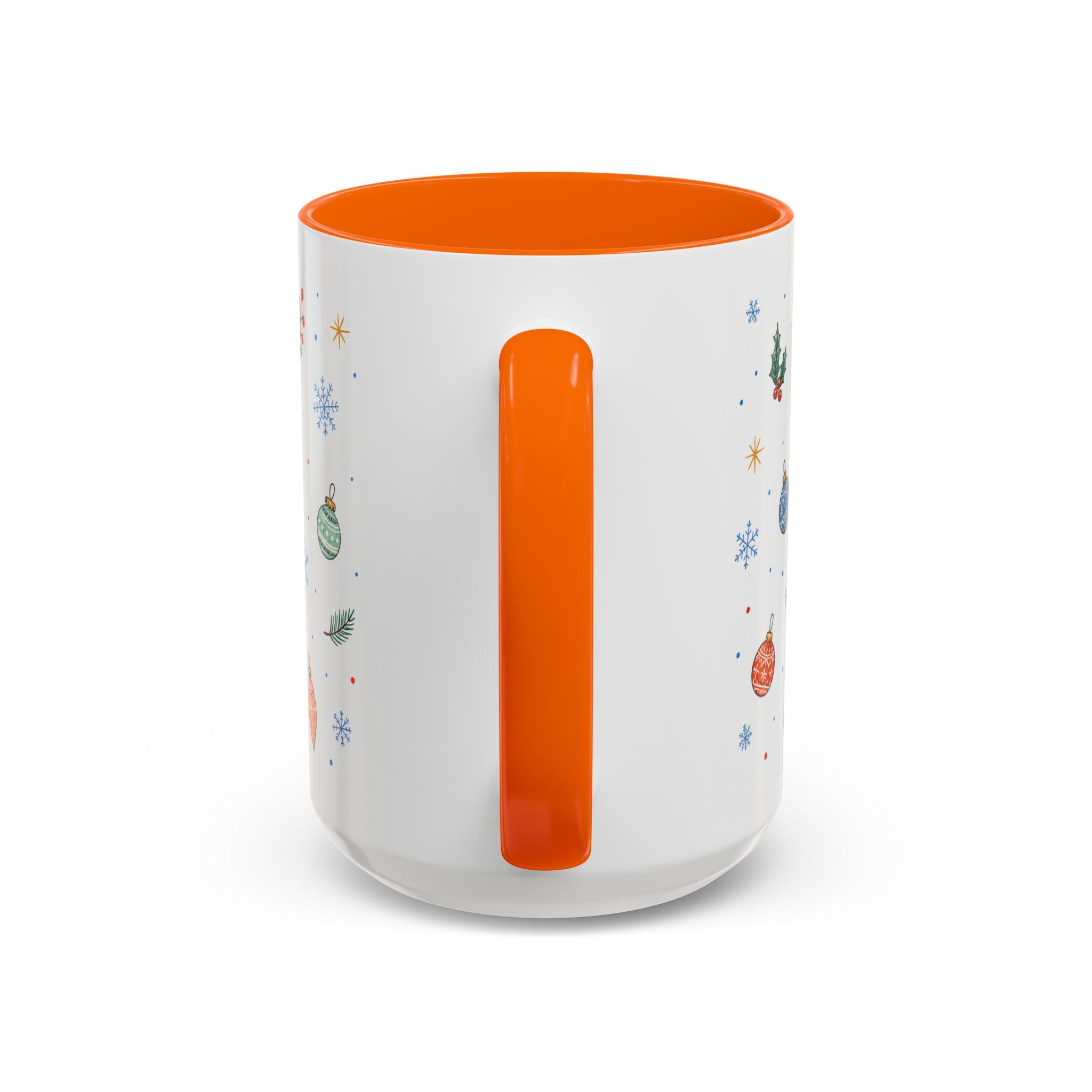 Christmas Ornament Mug | Snowflake Watercolor Holiday Gift | Accent Cup 11oz 15oz