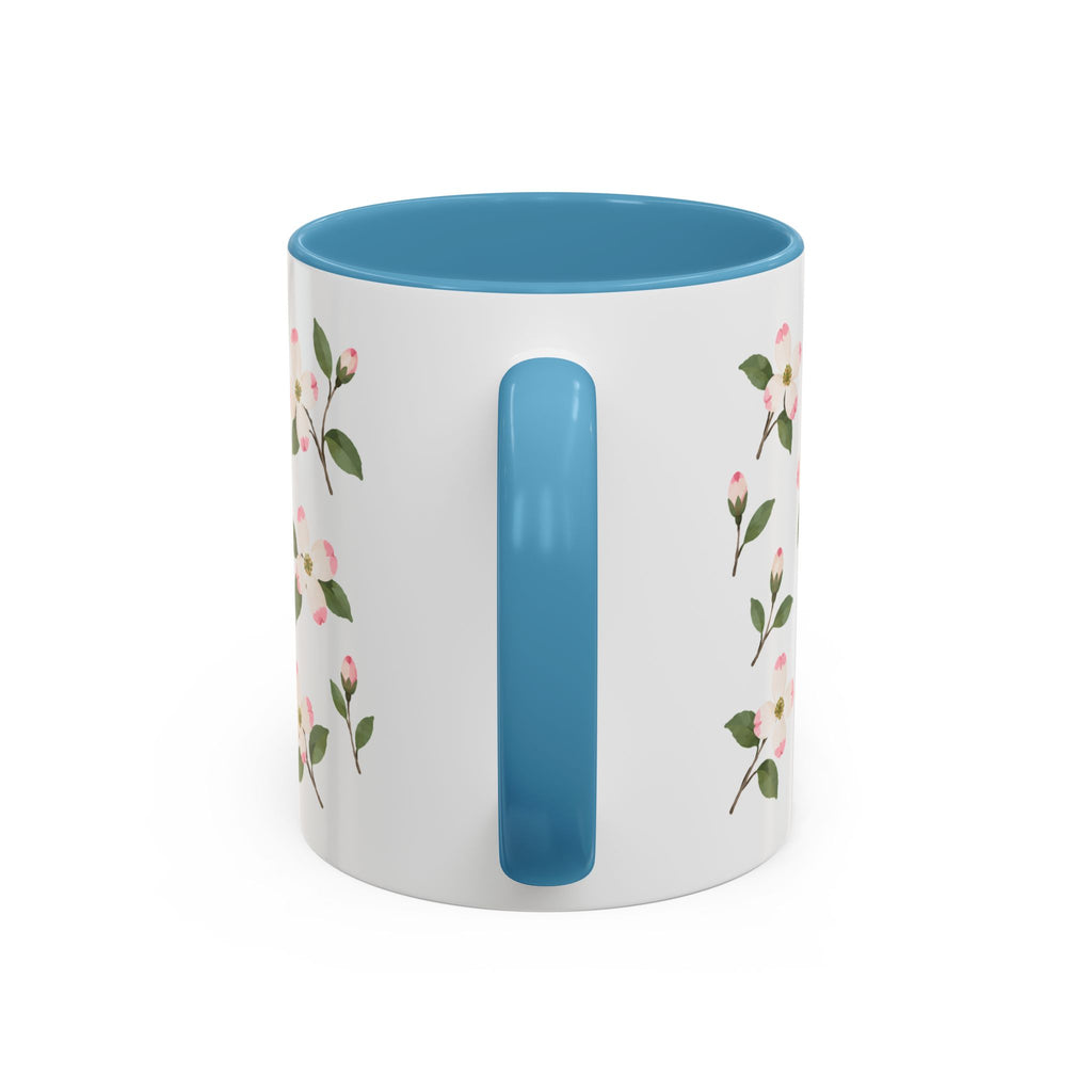 Virginia American Dogwood Mug, State Flower Floral Coffee Cup, 11oz Botanical Gift