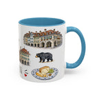 Bern Illustrated Travel Mug | City Souvenir Accent Coffee Mug | 11oz 15oz Ceramic Cup