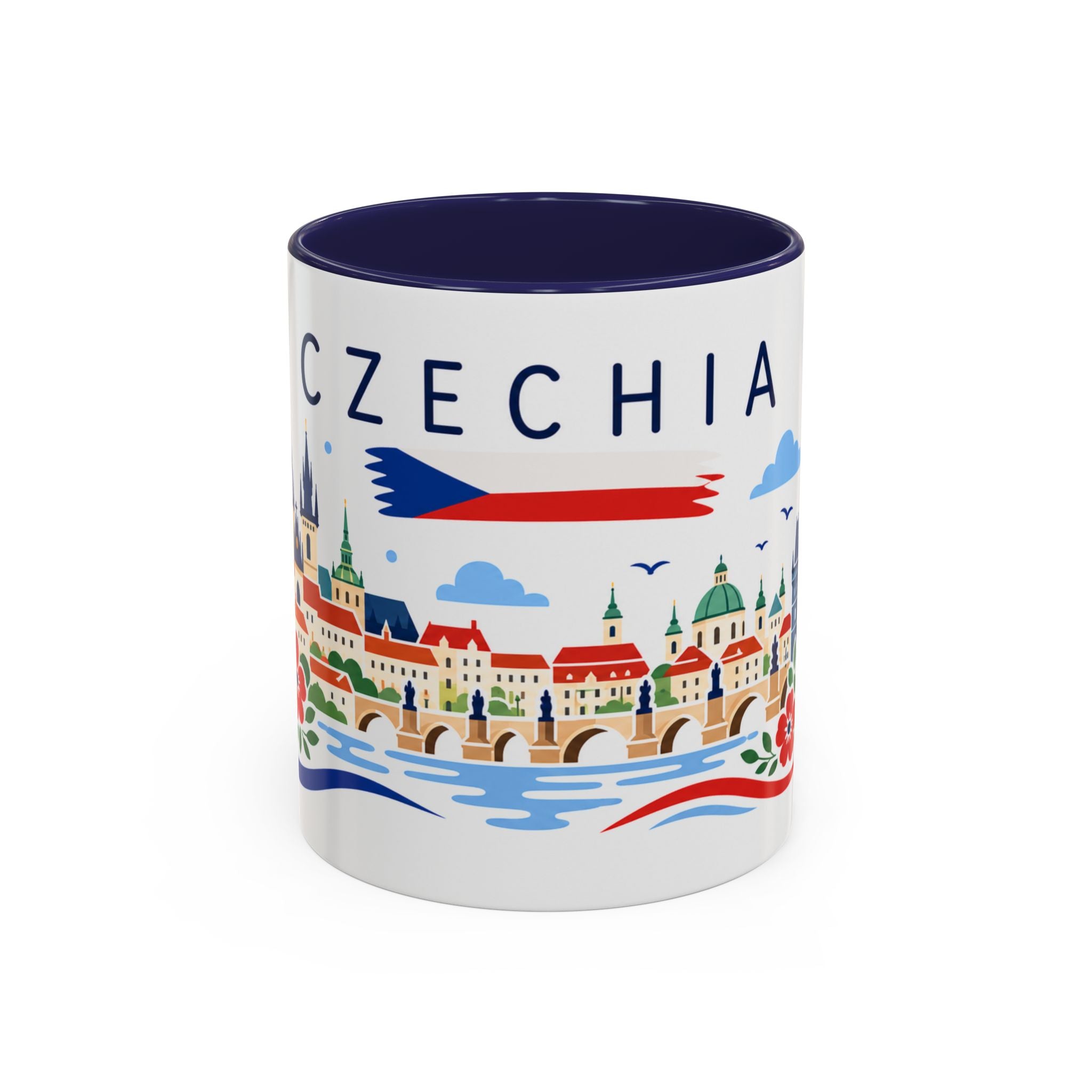 Czechia Coffee Mug | Travel Souvenir Accent Mug | Country Gift Ceramic Cup 11oz 15oz