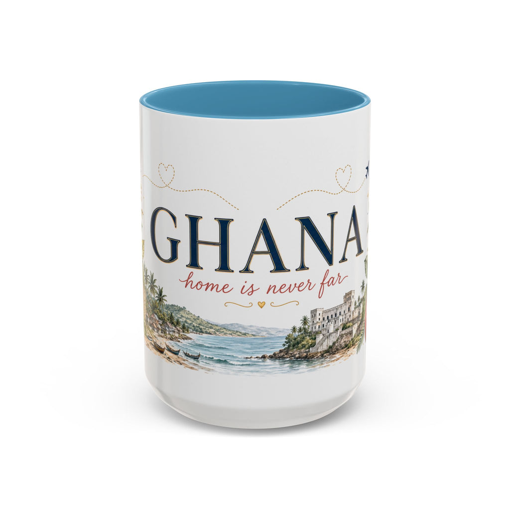 Ghana Home Country Mug | Moving Away Gift | Long Distance Friendship | 11 oz 15 oz Accent Mug