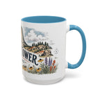 Devils Tower Mug, Wyoming Travel Souvenir, Bucket List Gift, Accent Ceramic Coffee Mug 11oz 15oz