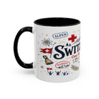 Switzerland Coffee Mug | World Cup Soccer Fan Gift | Accent Color Ceramic 11oz 15oz