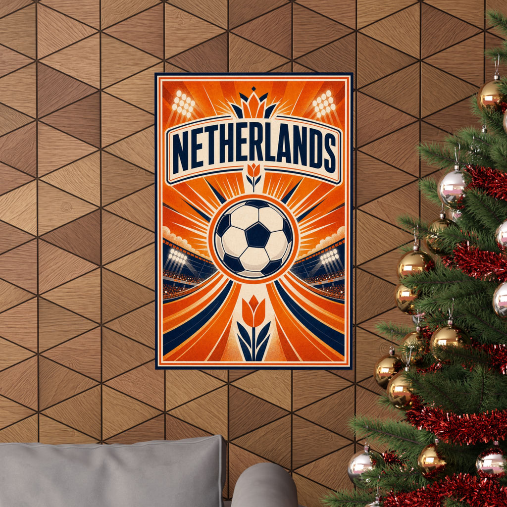 Netherlands Soccer Fan Art Poster | Matte Vertical Poster | World Cup 2026 Wall Decor