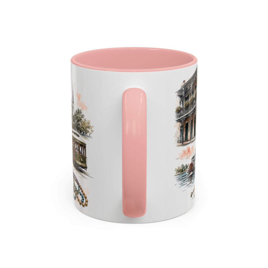 New Orleans Coffee Mug | United States Travel Souvenir | Vintage Illustrated City Gift | 11 oz 15 oz Accent Mug