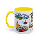 Innsbruck Illustrated Travel Mug | City Souvenir Accent Coffee Mug | 11oz 15oz Ceramic Cup