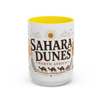Sahara Dunes Coffee Mug | Travel Destination Souvenir Gift | Accent Color Ceramic 11oz 15oz