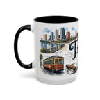 Tampa Coffee Mug | United States Travel Souvenir | Vintage Illustrated City Gift | 11 oz 15 oz Accent Mug