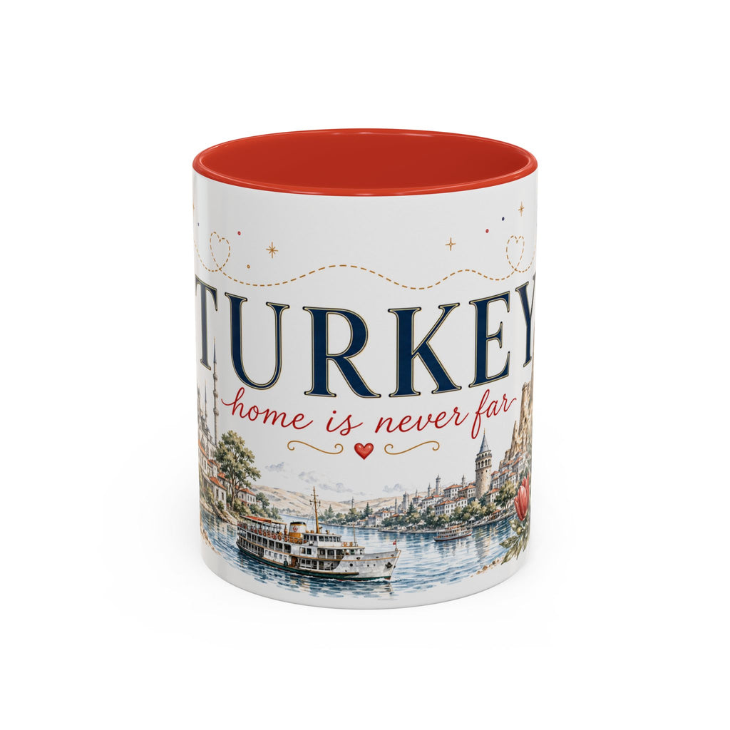 Turkey Home Country Mug | Moving Away Gift | Long Distance Friendship | 11 oz 15 oz Accent Mug
