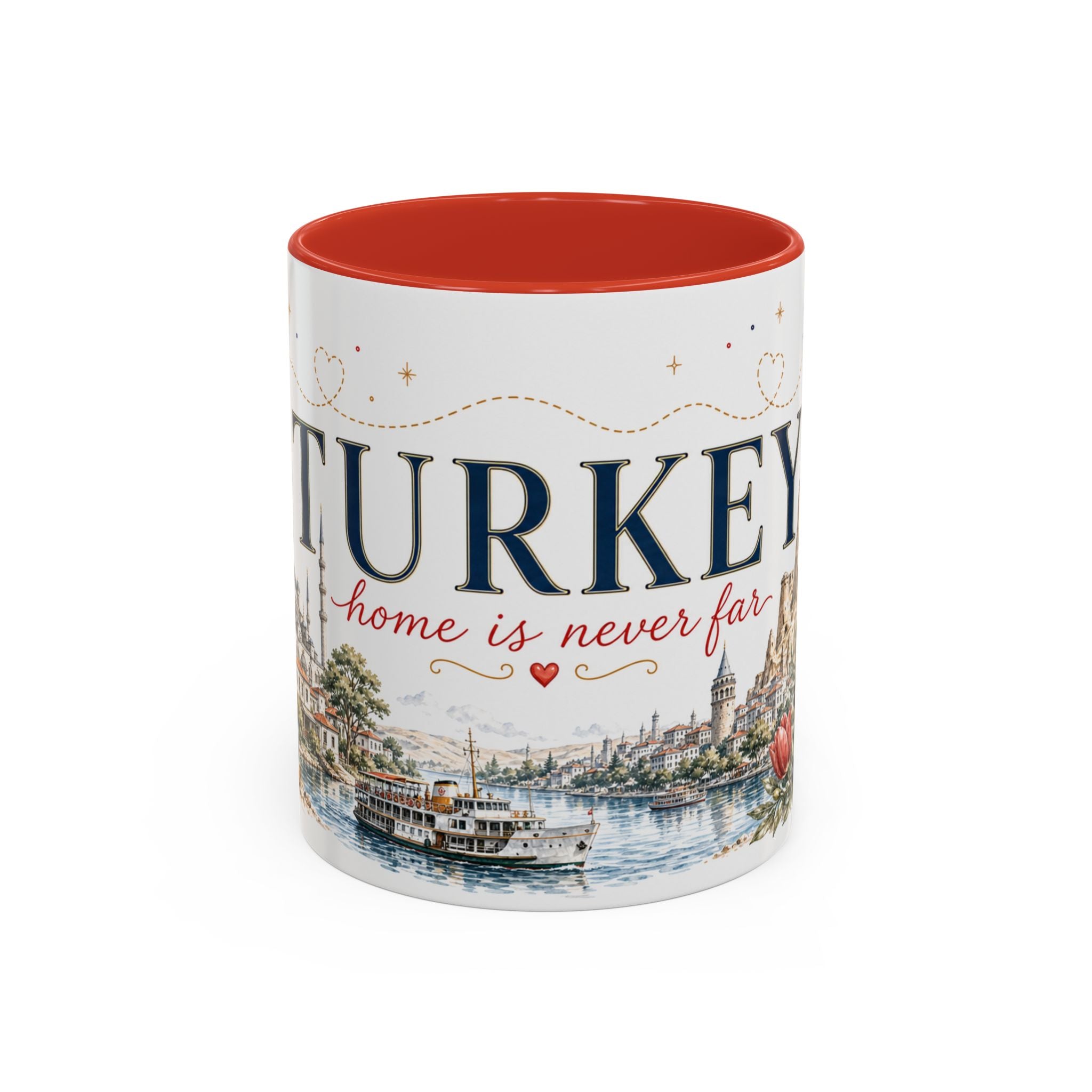 Turkey Home Country Mug | Moving Away Gift | Long Distance Friendship | 11 oz 15 oz Accent Mug