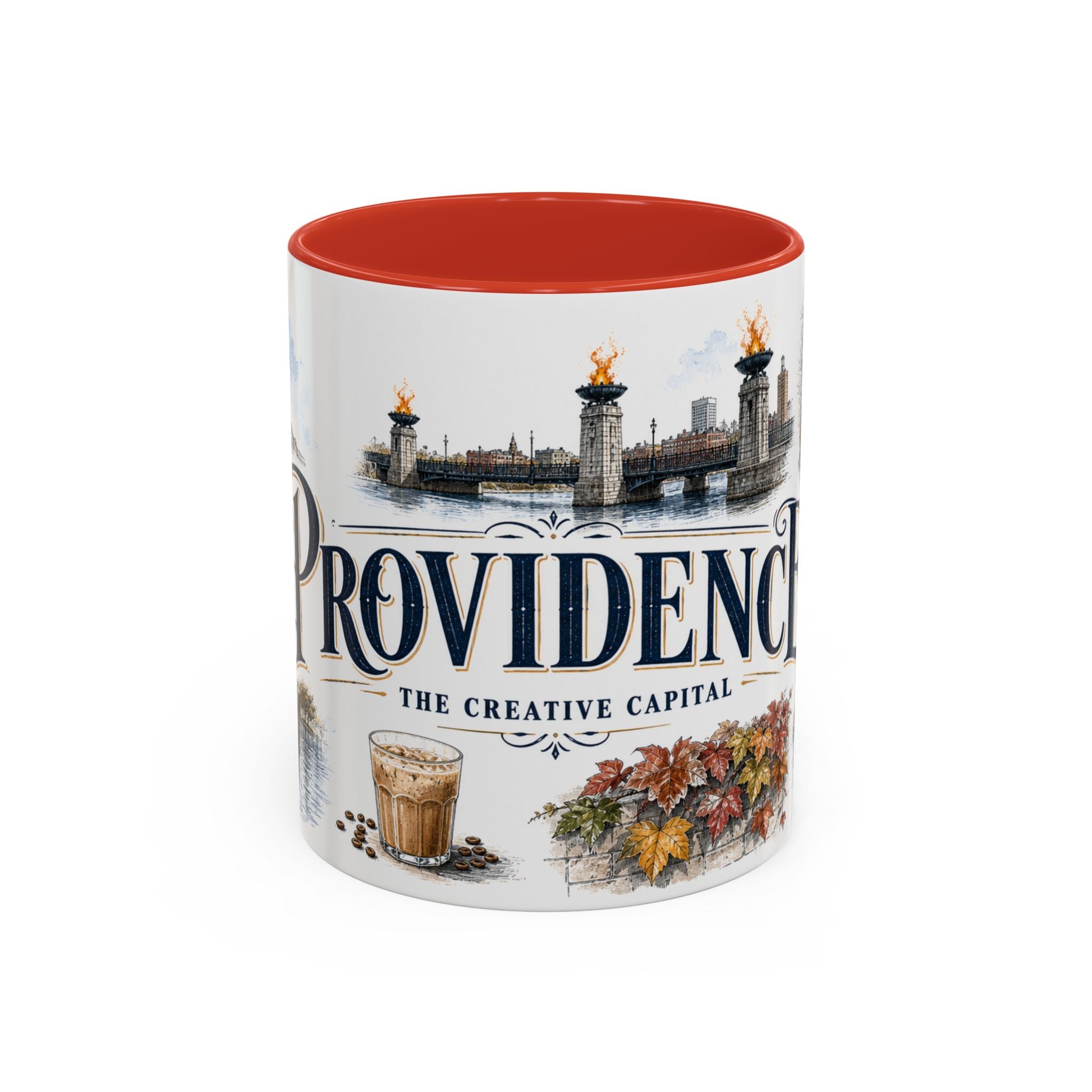 Providence Coffee Mug | United States Travel Souvenir | Vintage Illustrated City Gift | 11 oz 15 oz Accent Mug