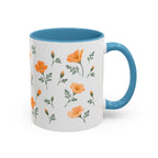 California California poppy Mug, State Flower Floral Coffee Cup, 11oz Botanical Gift