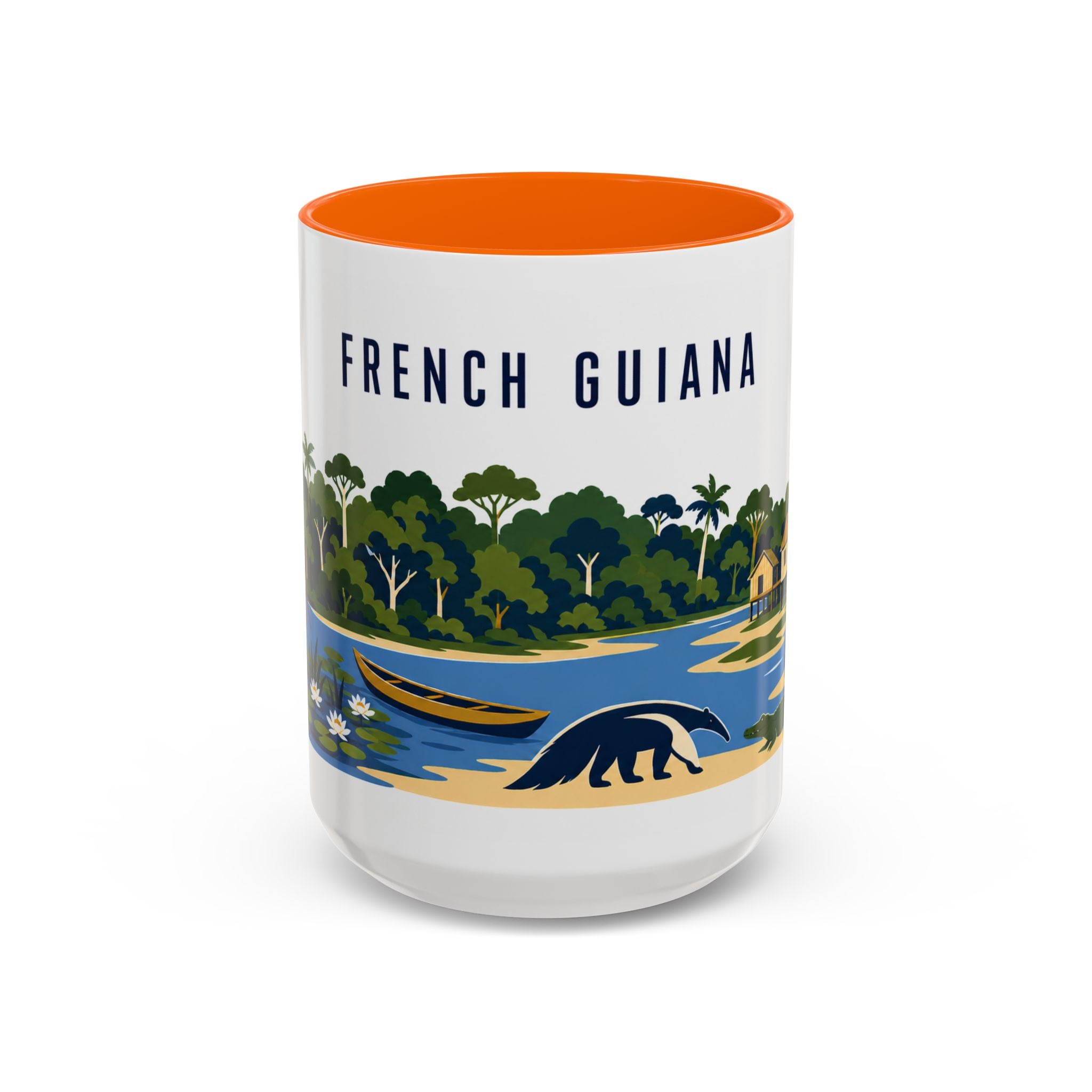 French Guiana Coffee Mug | Travel Souvenir Accent Mug | Country Gift Ceramic Cup 11oz 15oz