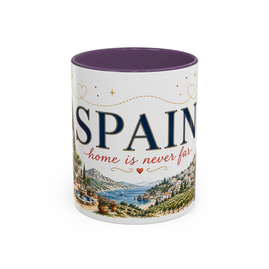 Spain Home Country Mug | Moving Away Gift | Long Distance Friendship | 11 oz 15 oz Accent Mug