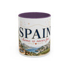 Spain Home Country Mug | Moving Away Gift | Long Distance Friendship | 11 oz 15 oz Accent Mug