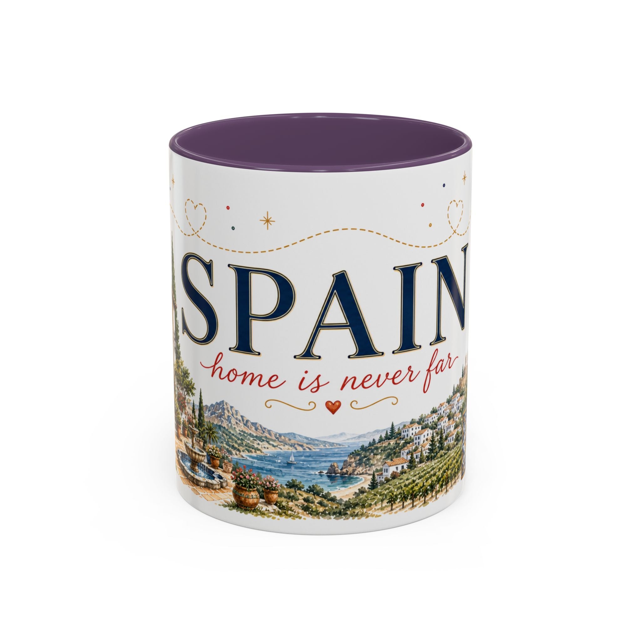 Spain Home Country Mug | Moving Away Gift | Long Distance Friendship | 11 oz 15 oz Accent Mug