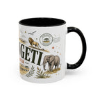 Serengeti Coffee Mug | Travel Destination Souvenir Gift | Accent Color Ceramic 11oz 15oz