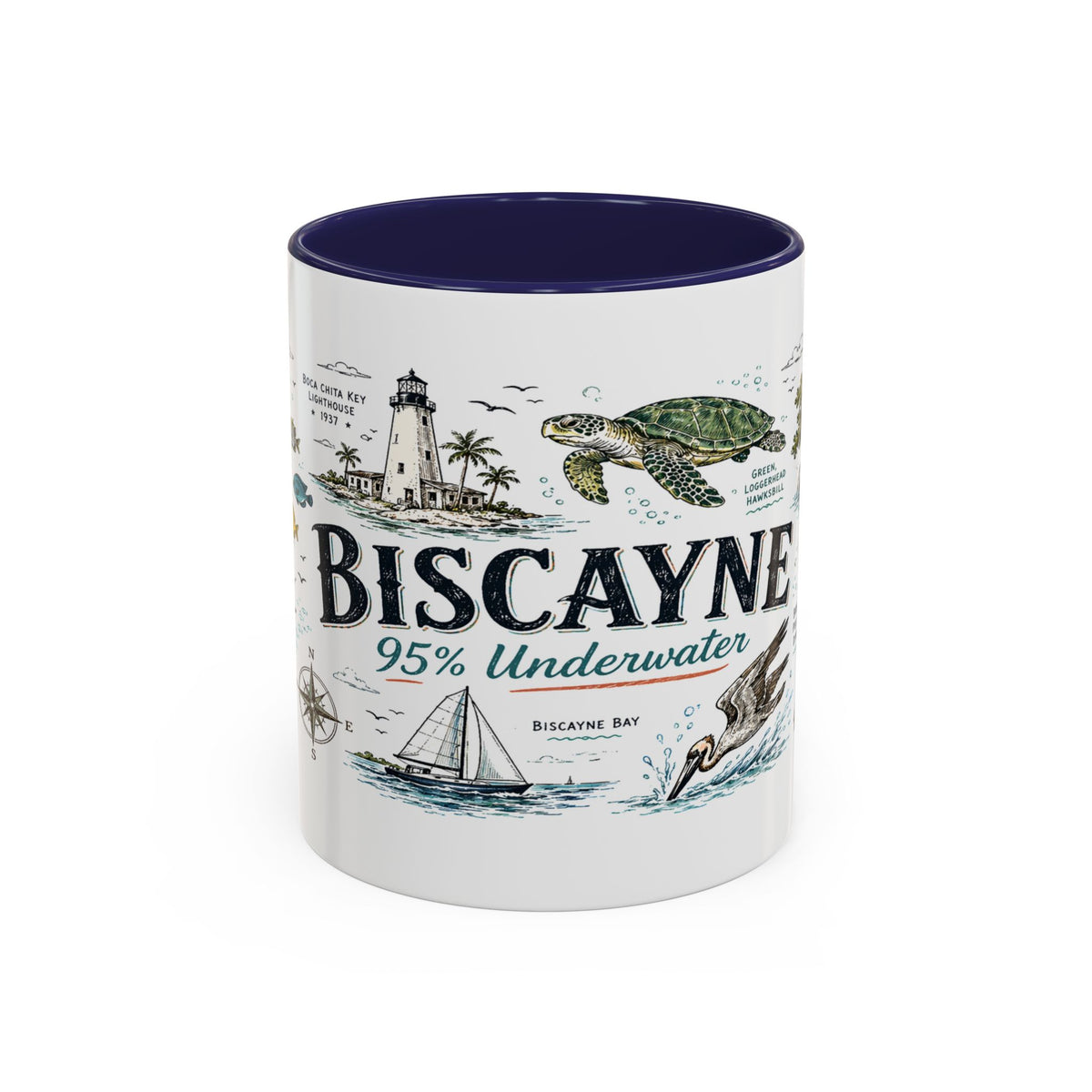 Biscayne National Park Coffee Mug | Florida Coral Reef Marine Gift | Accent Color Ceramic 11oz 15oz