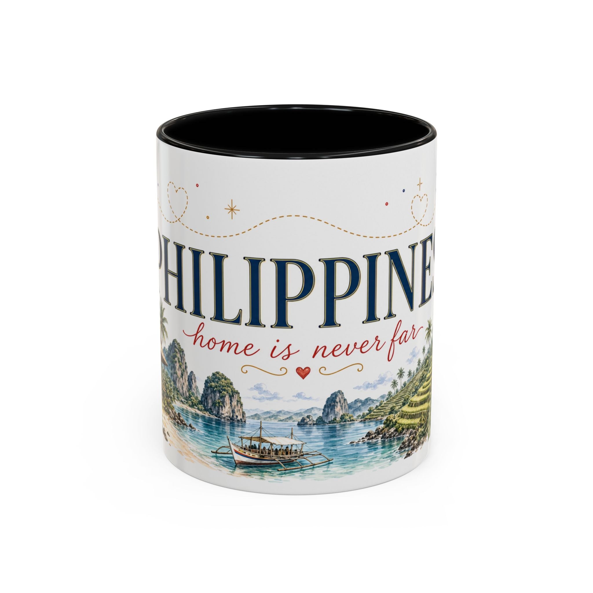 Philippines Home Country Mug | Moving Away Gift | Long Distance Friendship | 11 oz 15 oz Accent Mug