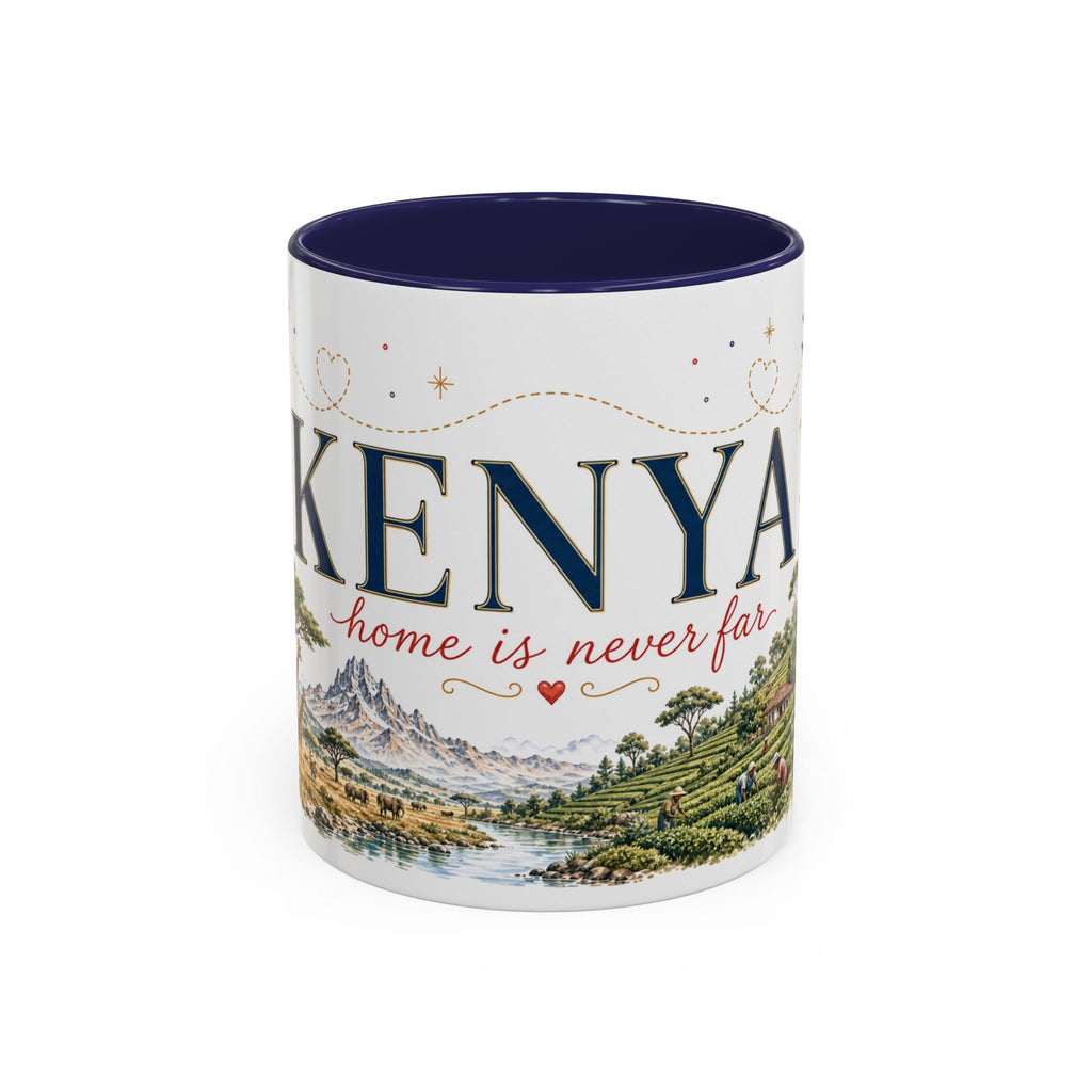 Kenya Home Country Mug | Moving Away Gift | Long Distance Friendship | 11 oz 15 oz Accent Mug