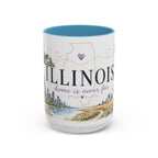 Illinois State Map Mug | Botanical Travel Sketch, Moving Away Gift (11oz 15oz)